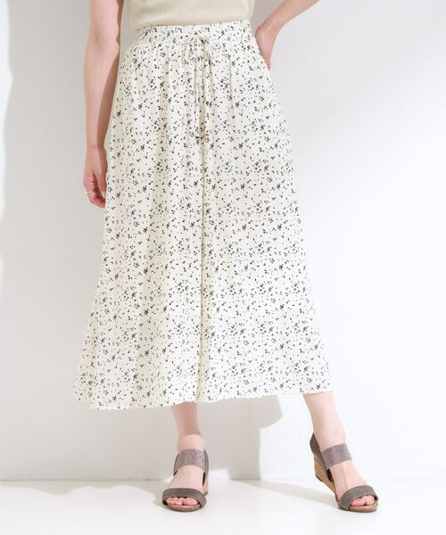 SHOO・LA・RUE / シューラルー ショート・ハーフ・半端丈パンツ | 【S-LL/裏地ひんやり】スカート見えで上品に マットサテンスカーチョ | 詳細13