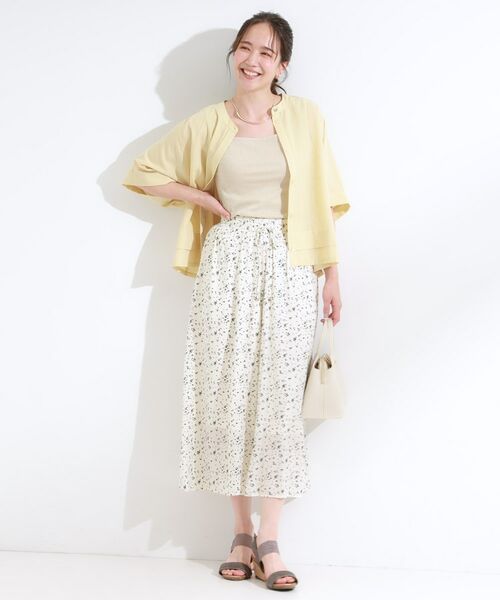 SHOO・LA・RUE / シューラルー ショート・ハーフ・半端丈パンツ | 【S-LL/裏地ひんやり】スカート見えで上品に マットサテンスカーチョ | 詳細15