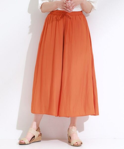 SHOO・LA・RUE / シューラルー ショート・ハーフ・半端丈パンツ | 【S-LL/裏地ひんやり】スカート見えで上品に マットサテンスカーチョ | 詳細17