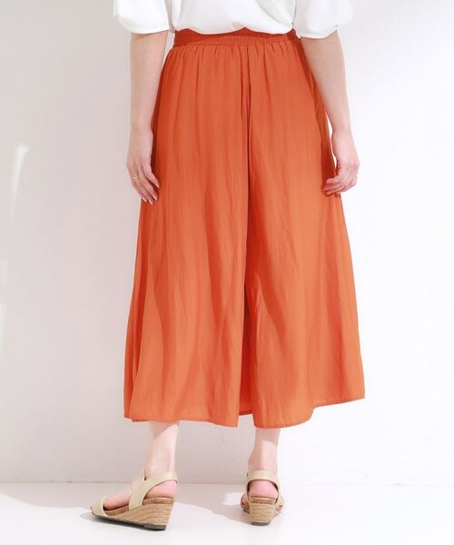 SHOO・LA・RUE / シューラルー ショート・ハーフ・半端丈パンツ | 【S-LL/裏地ひんやり】スカート見えで上品に マットサテンスカーチョ | 詳細18