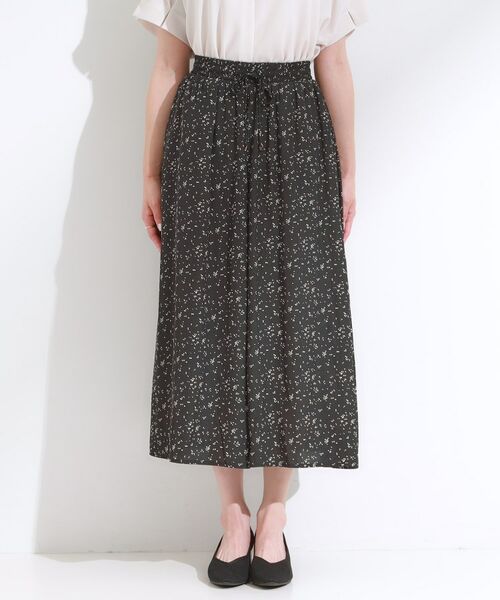 SHOO・LA・RUE / シューラルー ショート・ハーフ・半端丈パンツ | 【S-LL/裏地ひんやり】スカート見えで上品に マットサテンスカーチョ | 詳細21