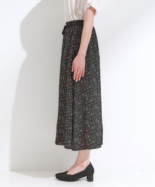 SHOO・LA・RUE / シューラルー ショート・ハーフ・半端丈パンツ | 【S-LL/裏地ひんやり】スカート見えで上品に マットサテンスカーチョ | 詳細22