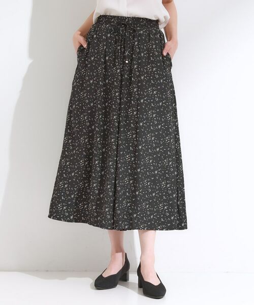 SHOO・LA・RUE / シューラルー ショート・ハーフ・半端丈パンツ | 【S-LL/裏地ひんやり】スカート見えで上品に マットサテンスカーチョ | 詳細5