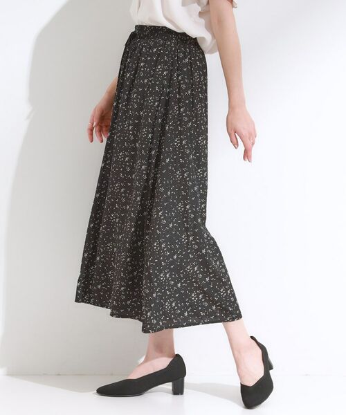 SHOO・LA・RUE / シューラルー ショート・ハーフ・半端丈パンツ | 【S-LL/裏地ひんやり】スカート見えで上品に マットサテンスカーチョ | 詳細6