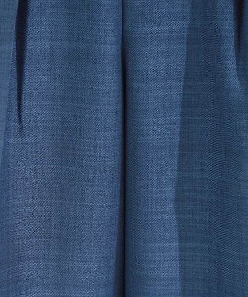 SHOO・LA・RUE / シューラルー パンツ | 【S-LL/洗濯後しわになりにくい】ゴールドパーツできれい見え 麻調タックワイドパンツ | 詳細7