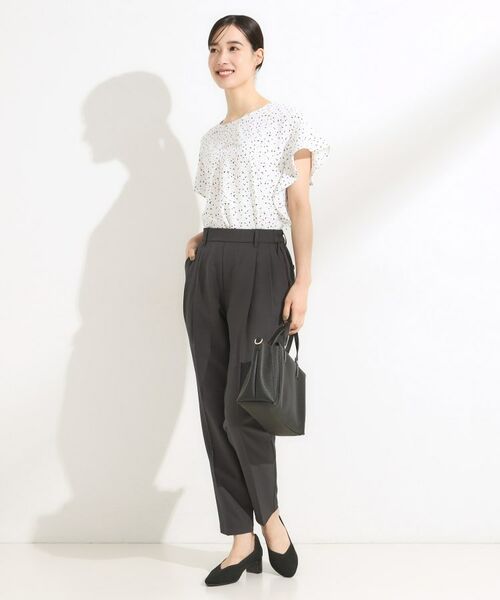 SHOO・LA・RUE / シューラルー パンツ | 【S-LL】きれいめにもカジュアルにも 麻調テーパードパンツ | 詳細3