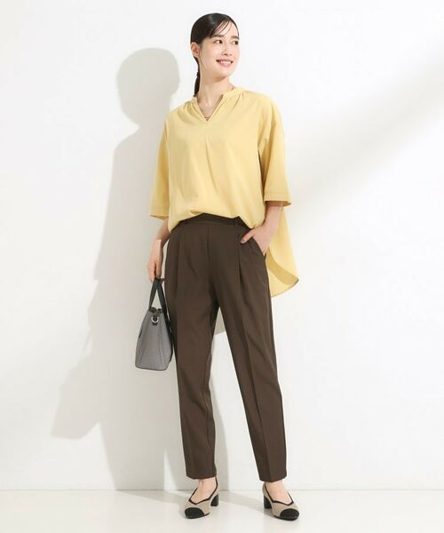 SHOO・LA・RUE / シューラルー パンツ | 【S-LL】きれいめにもカジュアルにも 麻調テーパードパンツ | 詳細7