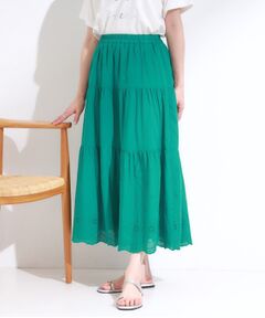 SHOO・LA・RUE / シューラルー ロング・マキシ丈スカート | 華やかさをプラスする 刺繍レースティアードスカート