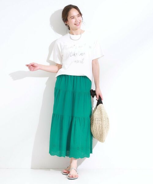 SHOO・LA・RUE / シューラルー ロング・マキシ丈スカート | 華やかさをプラスする 刺繍レースティアードスカート | 詳細11