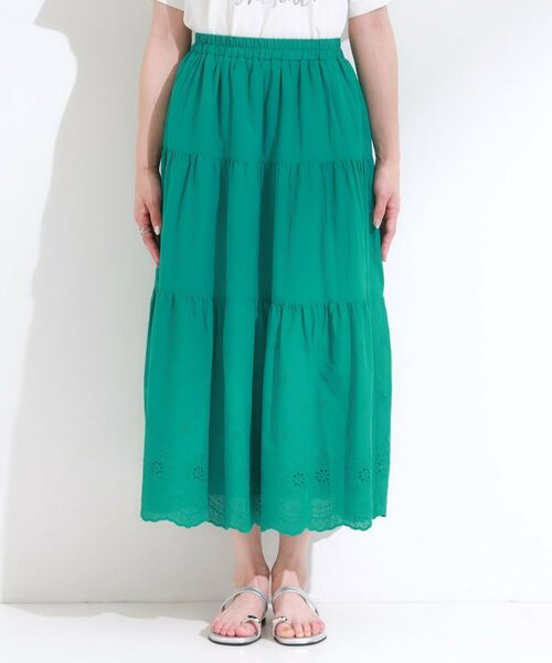 SHOO・LA・RUE / シューラルー ロング・マキシ丈スカート | 華やかさをプラスする 刺繍レースティアードスカート | 詳細13