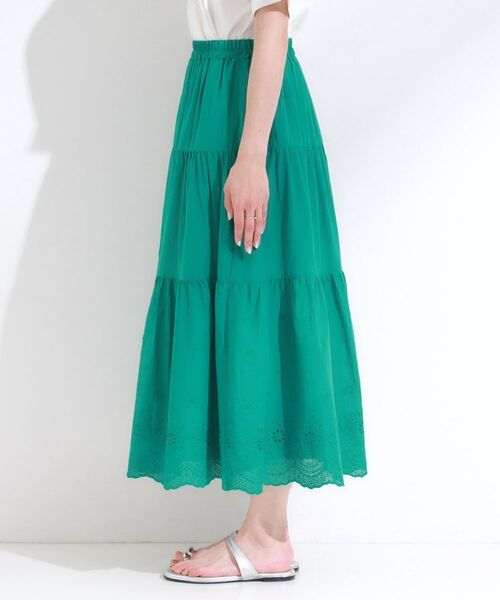SHOO・LA・RUE / シューラルー ロング・マキシ丈スカート | 華やかさをプラスする 刺繍レースティアードスカート | 詳細14