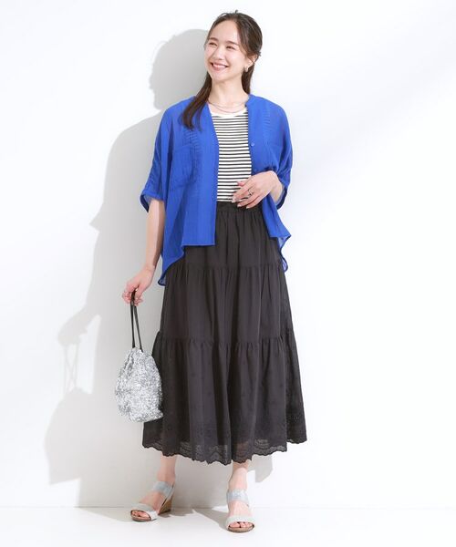 SHOO・LA・RUE / シューラルー ロング・マキシ丈スカート | 華やかさをプラスする 刺繍レースティアードスカート | 詳細7