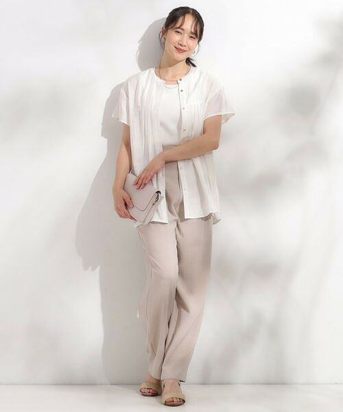 SHOO・LA・RUE / シューラルー シャツ・ブラウス | 【S-LL/ひんやり】インせず決まる タックプリーツシャツ | 詳細11