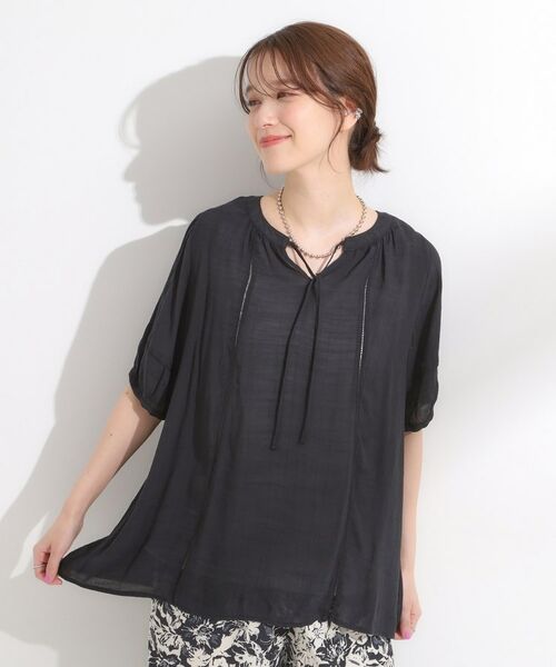 SHOO・LA・RUE / シューラルー その他トップス | 【S-LL/2点セット】リボン使いがアクセント はしごレースブラウス+タンクトップ | 詳細1