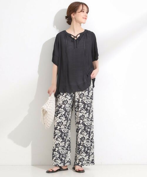 SHOO・LA・RUE / シューラルー その他トップス | 【S-LL/2点セット】リボン使いがアクセント はしごレースブラウス+タンクトップ | 詳細3