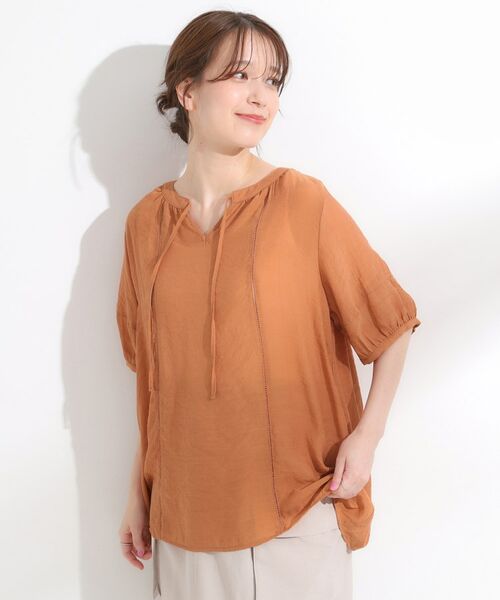 SHOO・LA・RUE / シューラルー その他トップス | 【S-LL/2点セット】リボン使いがアクセント はしごレースブラウス+タンクトップ | 詳細9