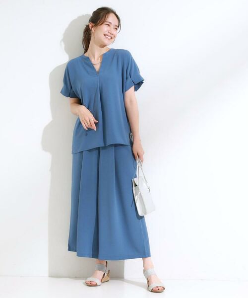 SHOO・LA・RUE / シューラルー シャツ・ブラウス | 【S-LL/セットアップ可/ひんやり】きちんと見えで上品 お袖タック スキッパーブラウス | 詳細13