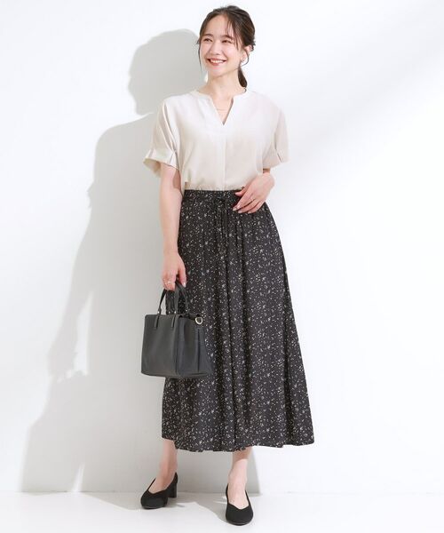 SHOO・LA・RUE / シューラルー シャツ・ブラウス | 【S-LL/セットアップ可/ひんやり】きちんと見えで上品 お袖タック スキッパーブラウス | 詳細19