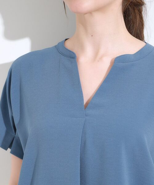 SHOO・LA・RUE / シューラルー シャツ・ブラウス | 【S-LL/セットアップ可/ひんやり】きちんと見えで上品 お袖タック スキッパーブラウス | 詳細25