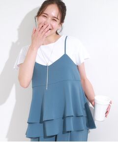 SHOO・LA・RUE / シューラルー キャミソール・チューブトップ | 【S-LL/セットアップ可/ひんやり】女性らしさ溢れる ティアードキャミソール