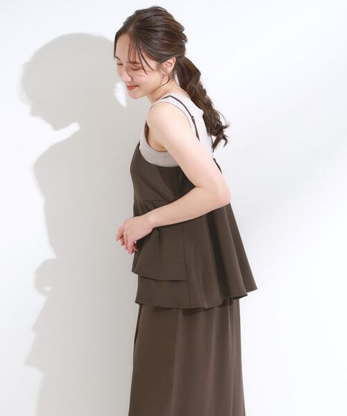 SHOO・LA・RUE / シューラルー キャミソール・チューブトップ | 【S-LL/セットアップ可/ひんやり】女性らしさ溢れる ティアードキャミソール | 詳細10