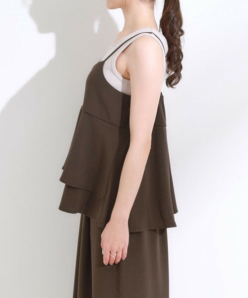 SHOO・LA・RUE / シューラルー キャミソール・チューブトップ | 【S-LL/セットアップ可/ひんやり】女性らしさ溢れる ティアードキャミソール | 詳細14