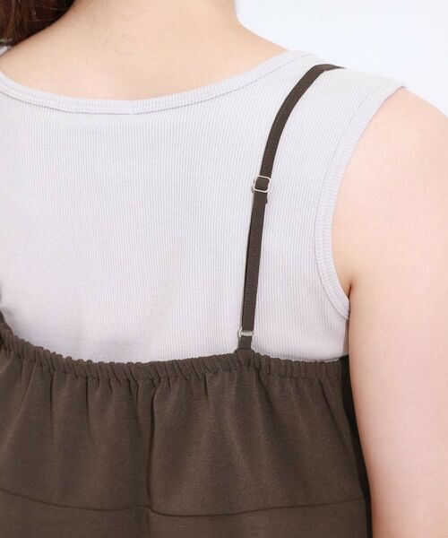 SHOO・LA・RUE / シューラルー キャミソール・チューブトップ | 【S-LL/セットアップ可/ひんやり】女性らしさ溢れる ティアードキャミソール | 詳細17