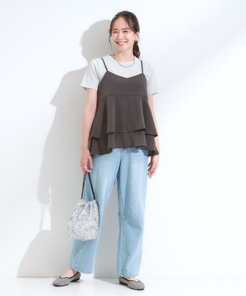 SHOO・LA・RUE / シューラルー キャミソール・チューブトップ | 【S-LL/セットアップ可/ひんやり】女性らしさ溢れる ティアードキャミソール | 詳細2