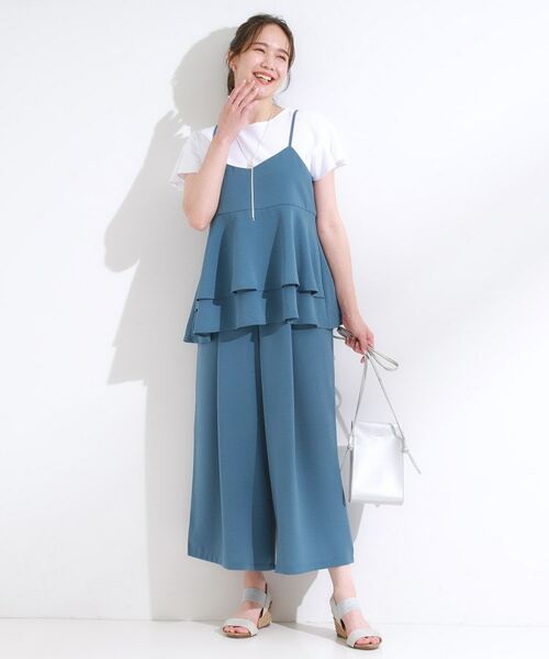 SHOO・LA・RUE / シューラルー キャミソール・チューブトップ | 【S-LL/セットアップ可/ひんやり】女性らしさ溢れる ティアードキャミソール | 詳細7