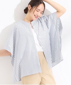 SHOO・LA・RUE / シューラルー シャツ・ブラウス | きれいめカジュアルに ラメストライプ ポンチョ風シャツ