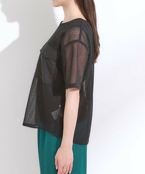 SHOO・LA・RUE / シューラルー カットソー | 【S-LL】メッシュ素材で大人ヘルシー ポケット付きデザイントップス | 詳細10