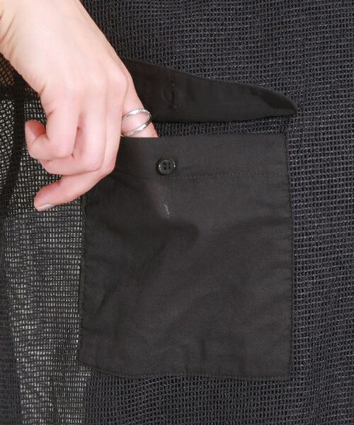 SHOO・LA・RUE / シューラルー カットソー | 【S-LL】メッシュ素材で大人ヘルシー ポケット付きデザイントップス | 詳細14