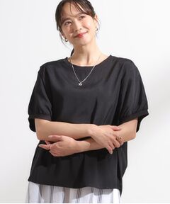 SHOO・LA・RUE / シューラルー シャツ・ブラウス | 【ひんやり/洗濯後しわになりにくい】リブ切り替えドルマンブラウス