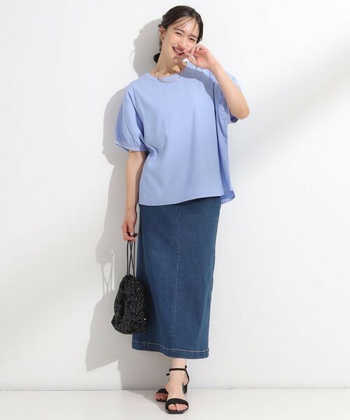 SHOO・LA・RUE / シューラルー シャツ・ブラウス | 【ひんやり/洗濯後しわになりにくい】リブ切り替えドルマンブラウス | 詳細3