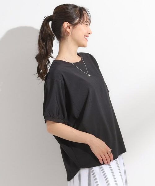 SHOO・LA・RUE / シューラルー シャツ・ブラウス | 【ひんやり/洗濯後しわになりにくい】リブ切り替えドルマンブラウス | 詳細6