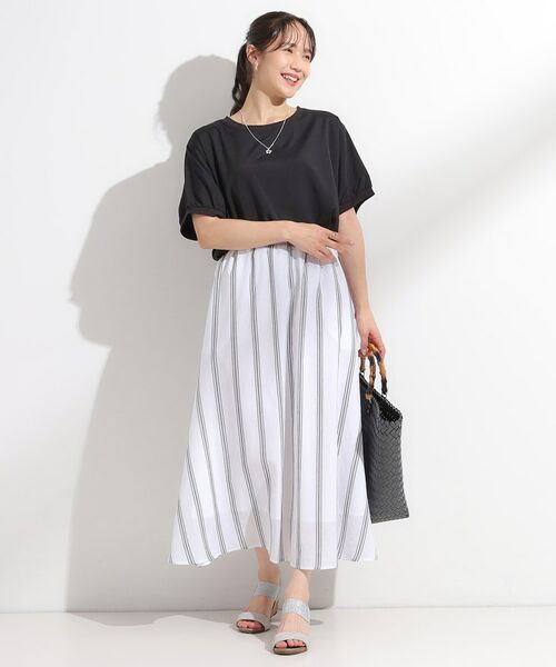 SHOO・LA・RUE / シューラルー シャツ・ブラウス | 【ひんやり/洗濯後しわになりにくい】リブ切り替えドルマンブラウス | 詳細7