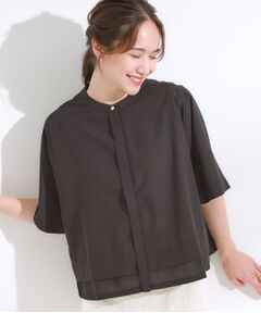 SHOO・LA・RUE / シューラルー シャツ・ブラウス | 【洗濯後しわになりにくい/UV/吸水速乾】大人きれいな バンドカラーシャツ