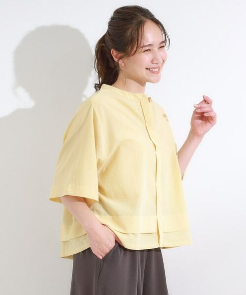 SHOO・LA・RUE / シューラルー シャツ・ブラウス | 【洗濯後しわになりにくい/UV/吸水速乾】大人きれいな バンドカラーシャツ | 詳細10