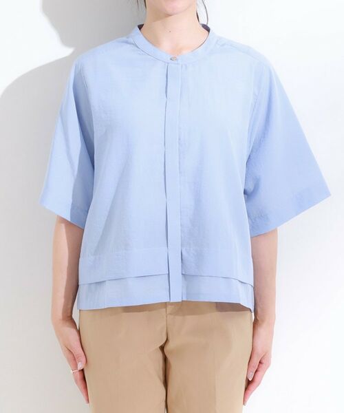 SHOO・LA・RUE / シューラルー シャツ・ブラウス | 【洗濯後しわになりにくい/UV/吸水速乾】大人きれいな バンドカラーシャツ | 詳細13