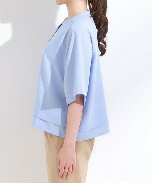 SHOO・LA・RUE / シューラルー シャツ・ブラウス | 【洗濯後しわになりにくい/UV/吸水速乾】大人きれいな バンドカラーシャツ | 詳細14