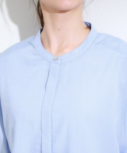 SHOO・LA・RUE / シューラルー シャツ・ブラウス | 【洗濯後しわになりにくい/UV/吸水速乾】大人きれいな バンドカラーシャツ | 詳細16