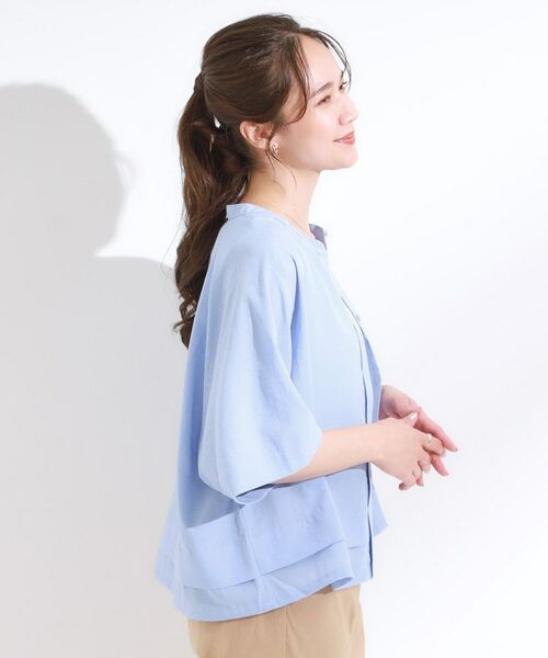 SHOO・LA・RUE / シューラルー シャツ・ブラウス | 【洗濯後しわになりにくい/UV/吸水速乾】大人きれいな バンドカラーシャツ | 詳細2