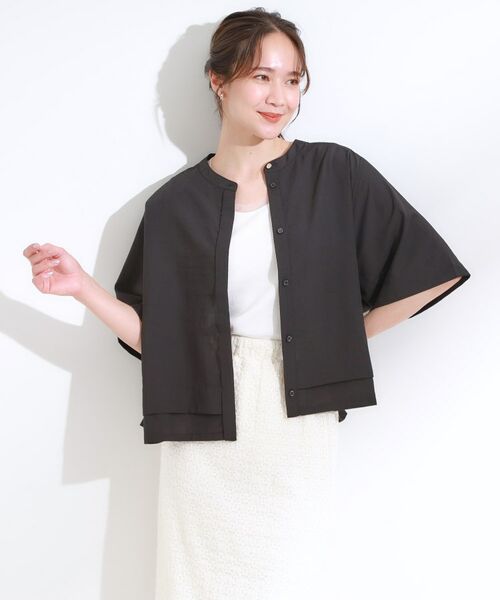 SHOO・LA・RUE / シューラルー シャツ・ブラウス | 【洗濯後しわになりにくい/UV/吸水速乾】大人きれいな バンドカラーシャツ | 詳細5