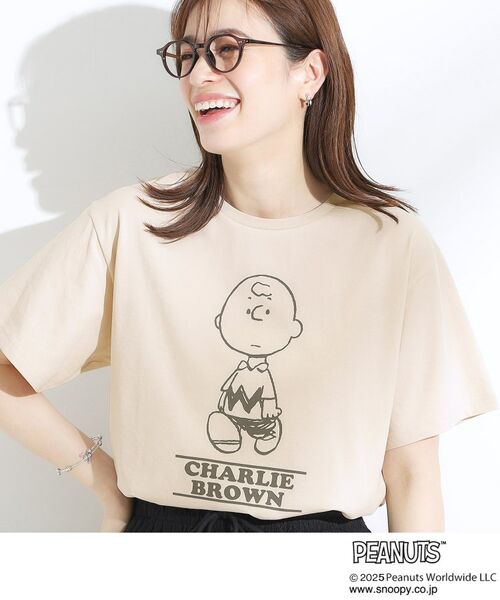 SHOO・LA・RUE/シューラルー 【PEANUTS】ひんやりTシャツ ライトベージュ(151) 02(M) SHOO・LA・RUE/シューラルー 【PEANUTS】ひんやりTシャツ ライトベージュ(151) 02(M)