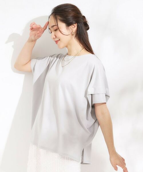 SHOO・LA・RUE / シューラルー カットソー | 【S-LL/UV/吸水速乾】さらりと着こなす 肩タックゆるトップス | 詳細2
