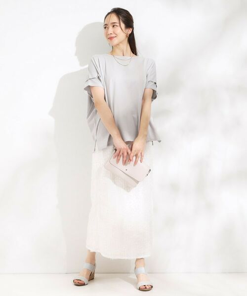 SHOO・LA・RUE / シューラルー カットソー | 【S-LL/UV/吸水速乾】さらりと着こなす 肩タックゆるトップス | 詳細3