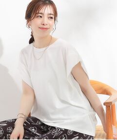 SHOO・LA・RUE / シューラルー カットソー | 【S-LL/ひんやり/UV】二の腕をきれいにカバー ショルダータックトップス