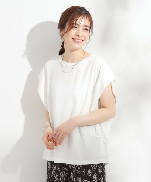 SHOO・LA・RUE / シューラルー カットソー | 【S-LL/ひんやり/UV】二の腕をきれいにカバー ショルダータックトップス | 詳細13