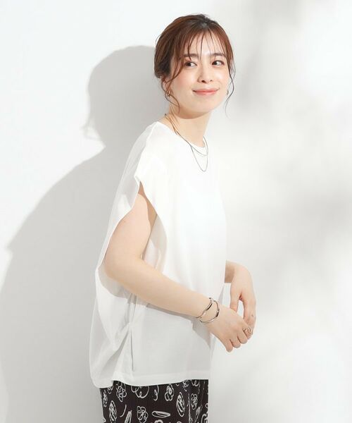 SHOO・LA・RUE / シューラルー カットソー | 【S-LL/ひんやり/UV】二の腕をきれいにカバー ショルダータックトップス | 詳細14