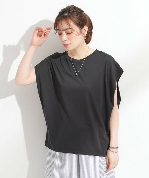 SHOO・LA・RUE / シューラルー カットソー | 【S-LL/ひんやり/UV】二の腕をきれいにカバー ショルダータックトップス | 詳細5